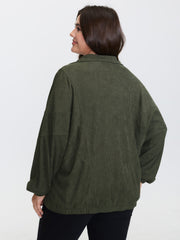 Textured Relaxed-Fit Button Pocket Jacket