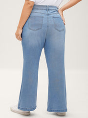 Classic Flared Hem Mid-Rise Jeans