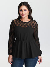 Sheer Lace Crisscross Plain Top
