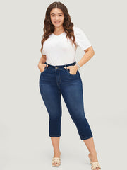 Skinny Very Stretchy High Rise Medium Wash Cropped Jeans