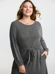 Supersoft Heather Cinched-Waist Jumpsuit