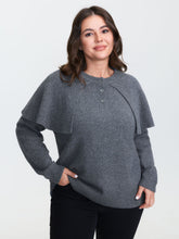 2-In-1 Cape Button Pullover