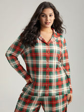 Snuggly Plaid Button Up Sleep Top