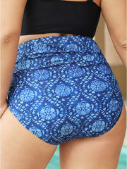 Bandana Print Gathered Bikini Bottom