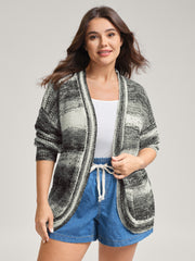 Heather Monochrome Striped Lightweight Cardigan