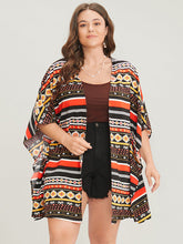Bandana Dolman Sleeve Open Front Cover Up