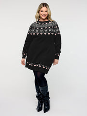 Fair-Isle Jacquard Midi Sweater Dress