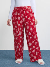 Snowflake Pattern Drawstring Waist Lounge Bottoms