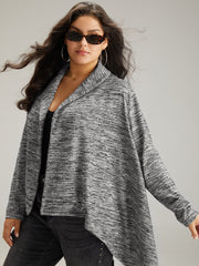 Supersoft Essentials Solid Heather Asymmetrical Hem Kimono