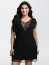 Soft Polka Dots Sheer A-Line Sleep Dress