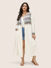 Bandana Patchwork Style Accents Tassel Kimono