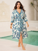 Floral Paradise Curvy Belted Kimono