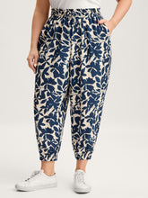 Silhouette Flower Waist-Tie Jogger Pants