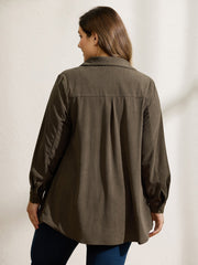 Textured Fringe Button Down Jacket