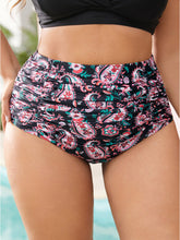 Paisley High Waist Ruched Detail Swim Bottom