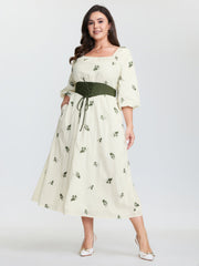 2-in-1 Embroidered Tulle Maxi Dress