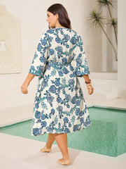 Floral Paradise Curvy Belted Kimono