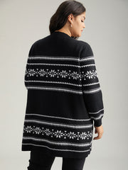 Anti-Pilling Bandana Print Elastic Cuffs Cardigan