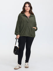 Textured Relaxed-Fit Button Pocket Jacket