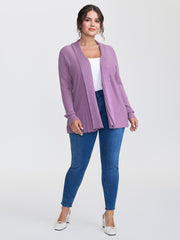 Shawl Collar Textured A-Line Cardigan