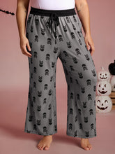 Skull Halloween Print Micro-Flare Lounge Pants