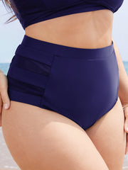 Plain Mesh Insert Swim Bottoms