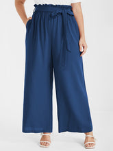 Solid Pocket Belted Straight Pants