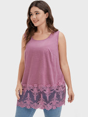 Plain Crochet Lace Tank Top