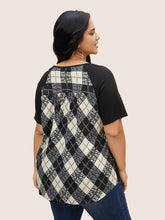 Solid Round Neck Raglan sleeve T-shirt