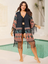 Floral Boho Fringe Detail Kimono