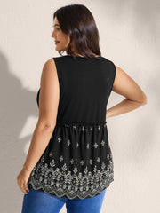 Boho Print Round Neck Tank Top