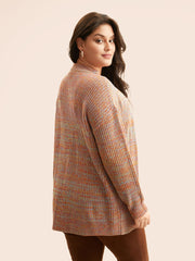 Heather Patch Pocket Drop Shoulder Cardigan
