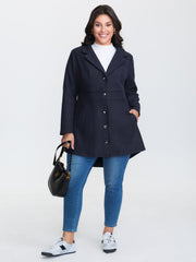 Cinched-Flared High-Low Hem Jacket