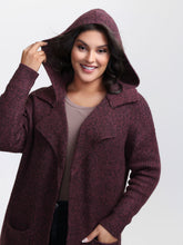 Heather Hooded Pockets Knit Cardigan