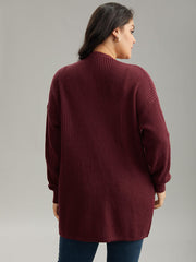 Floral Embroidered Open Front Cardigan