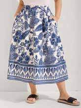 Floral Print A-Line Maxi Skirt