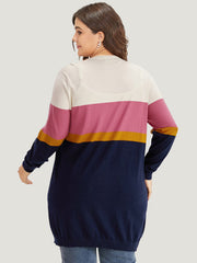 Supersoft Essentials Contrast Open Front Tunic Cardigan