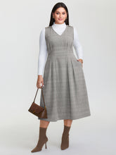 Shirred Stretchy Fit and Flare Midi Dress