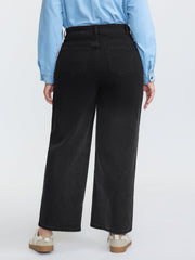 Stretchy Mid-Rise Straight-Leg Jeans
