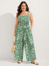 Floral Print Gathered Back Cami Jumpsuit