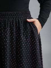 Glitter Polka Dot Pleated Skirt