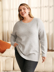 Airy Cozy Drop Shoulder Wool Pullover