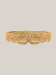 Gold-Tone Hand Woven Wide Belt