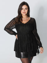 Sheer Luxe Shirred Side-Tie Blouse