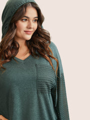 Solid Heather Patched Pocket Textured T-shirt