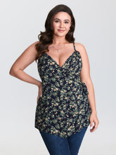Floral Print Side-Tie Rayon Tank Top