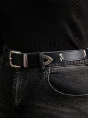 Pirate Skull Studded Belt
