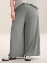 Shirred Waist Wide Leg Pull-On Pants