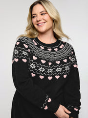 Fair-Isle Jacquard Midi Sweater Dress