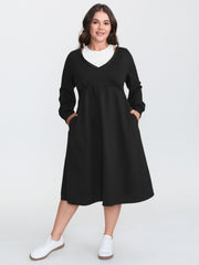 2-In-1 Supersoft Pleated Midi Dress